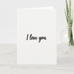 Carte minimaliste Simple je t'aime