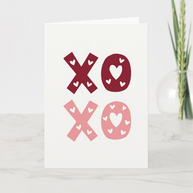 Carte minimaliste Xoxo sincère (Devant)