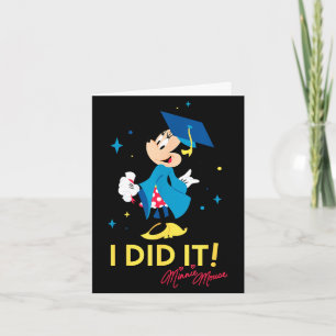 Carte Minnie mouse je l'ai fait ! capot et toge de remis