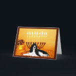 Carte Minorah Espaniel Chanukah Springer anglais<br><div class="desc">Se souvenir de sa famille et de ses amis pendant la saison de Chanukah est un merveilleux moyen de rester en contact avec les gens qui vous aiment et qui vous tiennent à coeur. J'ai créé ces cartes de chien Chanukah avec amour et attention et je suis sûr que quiconque...</div>