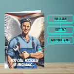 Carte Miracle Worker Funny Mécanique Anniversaire<br><div class="desc">Vous avez besoin d'une carte d'anniversaire unique pour votre talentueux ami mécanicien ? Cette grande carte est unique et colorée et présente un mécanicien masculin et une blague sur le fait d'être un travailleur miracle. Il est suivi d'un message sincère. A l'intérieur nous avons écrit juste le bon message pour...</div>