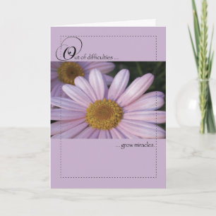 Carte Miracles de marguerite rose Encouragement