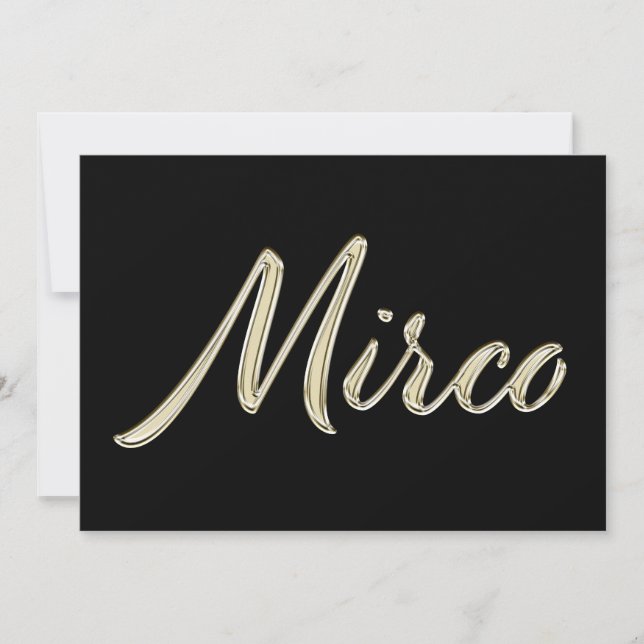 Carte Mirco White Riting Card (Devant)