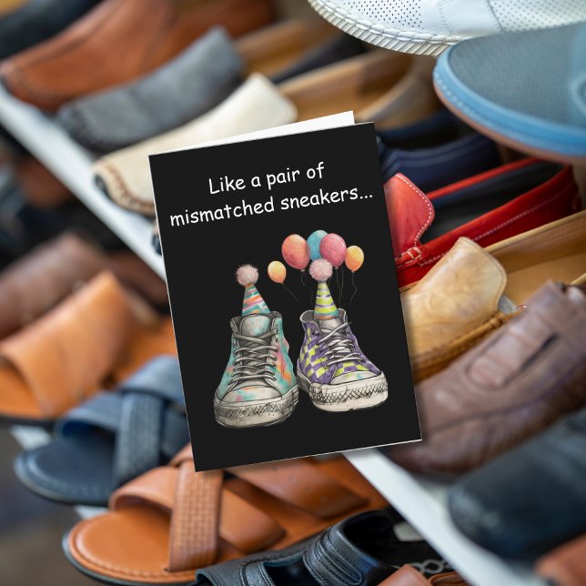 Carte Mismatched Sole-Mates : Un Anniversaire Parfait (Créateur téléchargé)