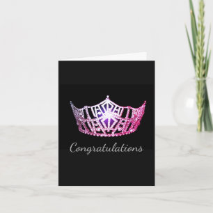 Carte Miss America Rose Crown Voiture Card-Congrats