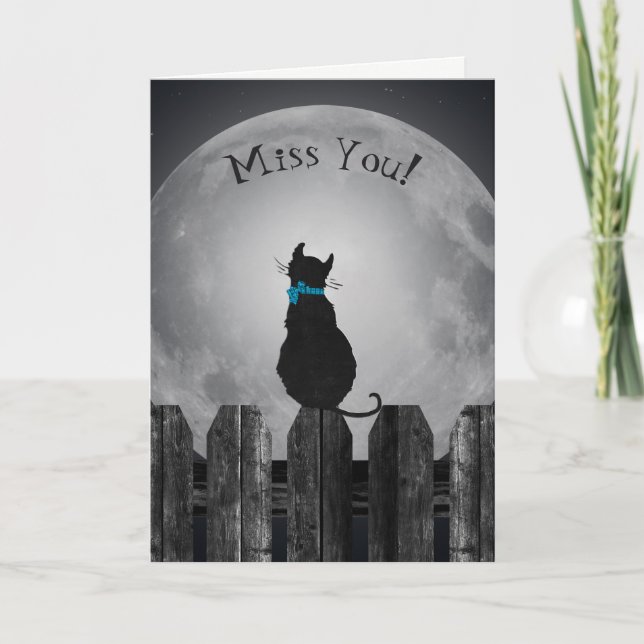 Carte Miss chat You au clair de lune (Devant)