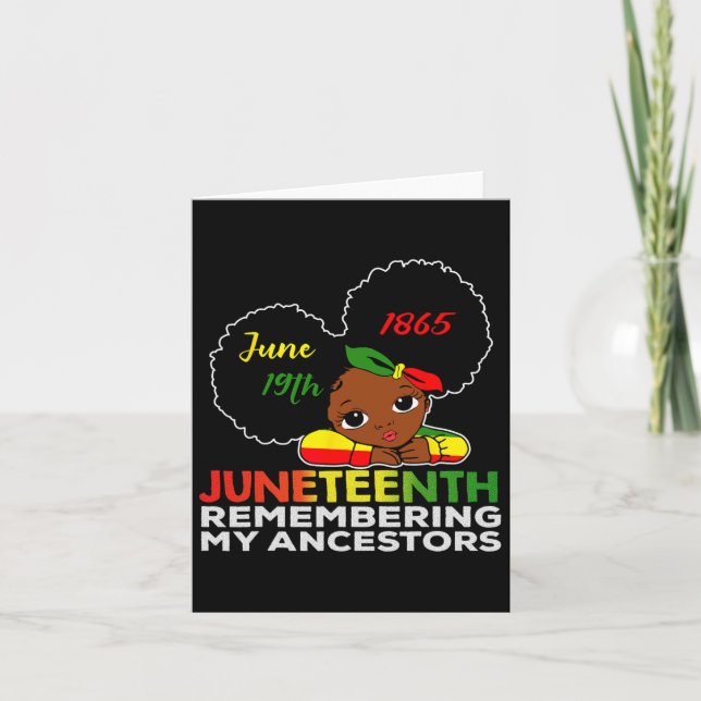 Carte Miss Juneteenth En souvenir de mes ancêtres Fille  (Devant)