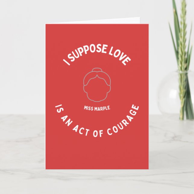 Carte Miss Marple Love Citation Card Anniversaire Valent (Devant)