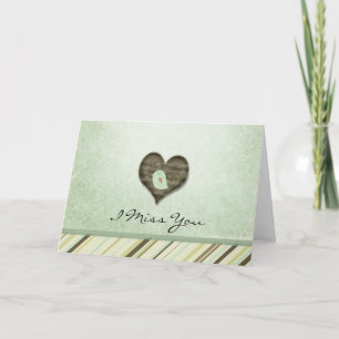Carte Miss Mint Green Bird Heart