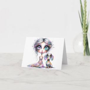 Carte Miss Pastel Dachshund
