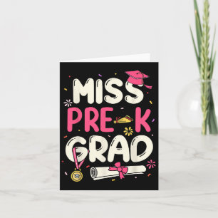 Carte Miss Prek Grad Préscolaire Graduol Girls