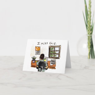 Carte Miss Ya Co-Worker Working Remotely