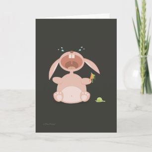 Carte "Miss You" Bunny Pleurant