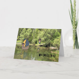 Carte Miss You pour deux enfants au camp d'été