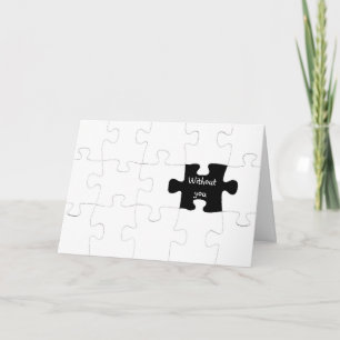 Carte Missing You Puzzle Piece Card