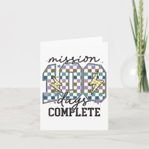 Carte Mission 100 Jours Terminer Funny 100 Jours D'École