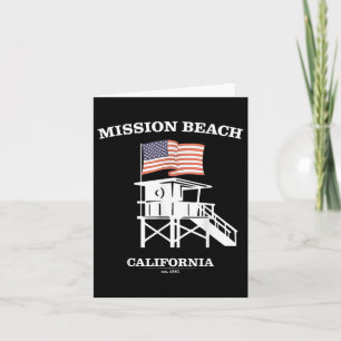 Carte Mission Beach Shirt Retro San Diego California Bea