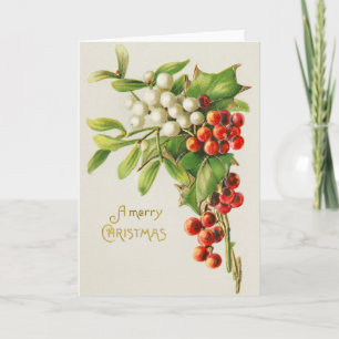 Carte Mistletoe vintage