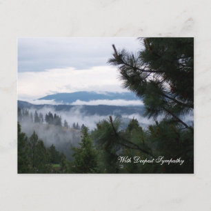 Carte Misty Mountain Sympathy Card
