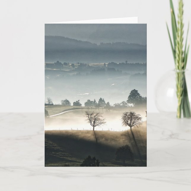Carte Misty Suisse Paysage rural (Devant)