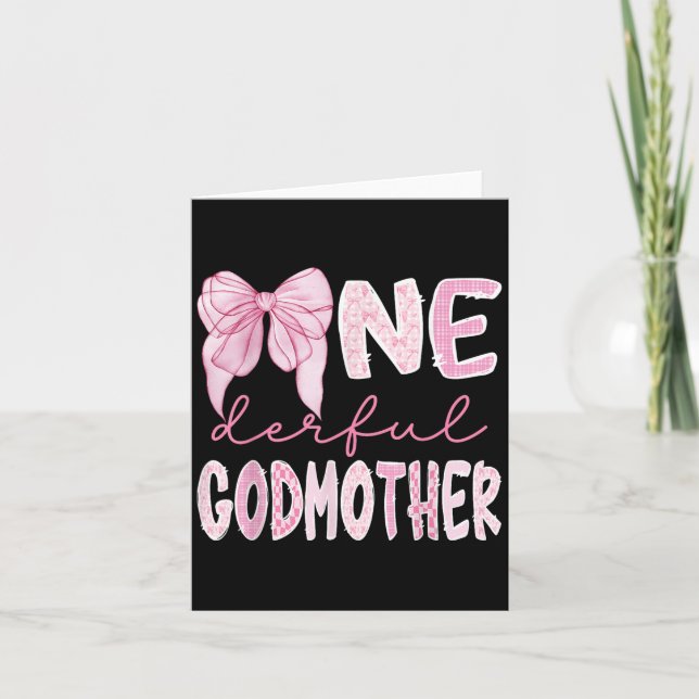 Carte Mlle Onederful Godmère Coquette Premier anniversai (Devant)