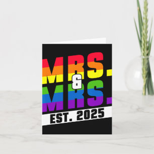 Carte Mme Et Mme Est. 2025 - Mariage Gay pride