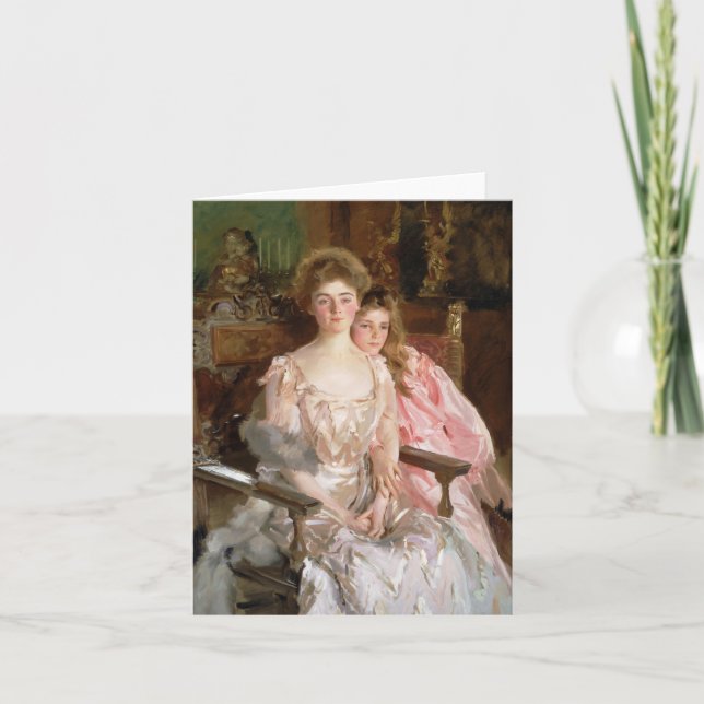 Carte Mme Fiske Warren et sa fille (Devant)