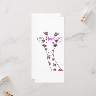 Carte Mme Giraffe Cute Sarcastic Design