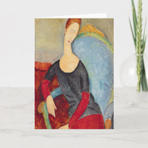 Carte Mme. Hebuterne dans Chair bleue, 1918