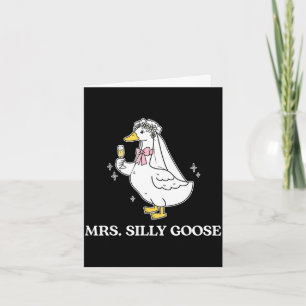 Carte Mme mariée ridicule couple d'oies mariage assorti