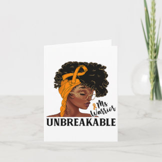 Carte Mme Warrior Incassable Black Woman Crps Sensibilis