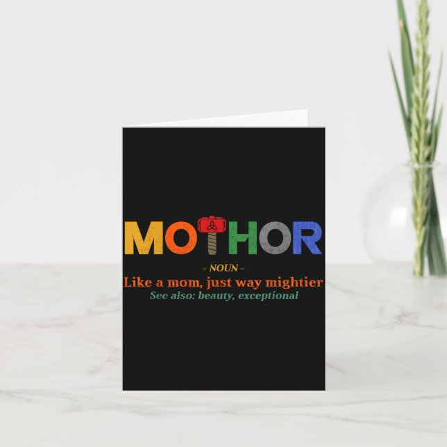 Carte Mo-thor comme une maman beaucoup plus puissante fê (Devant)