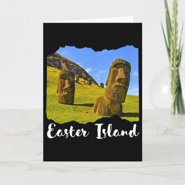 Carte Moai Statue Easter Island  (Devant)