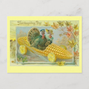 Carte mobile de Thanksgiving en forme de maïs