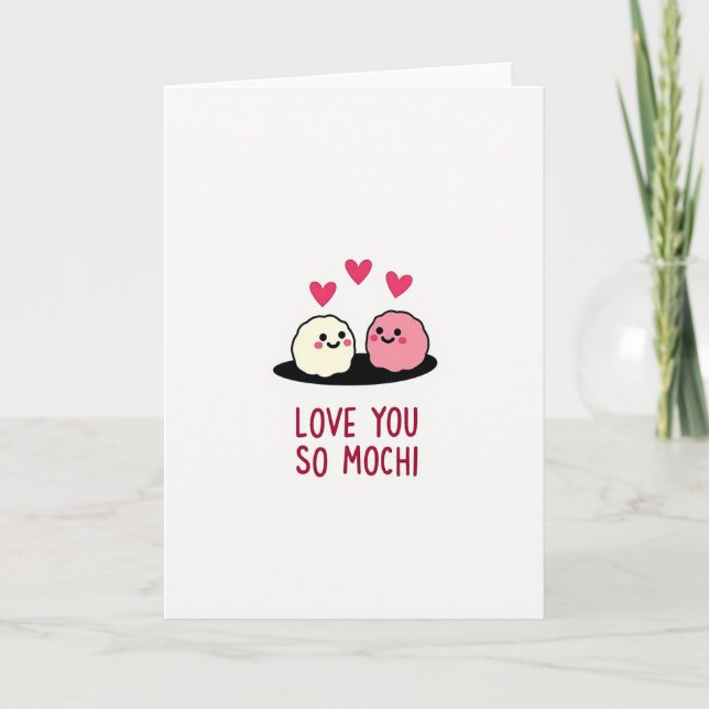 Carte Mochi Pink Love You So (Devant)
