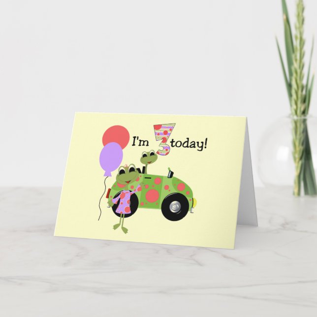 Carte Mod Frogs 3e Anniversaire Tshirts et cadeaux (Devant)
