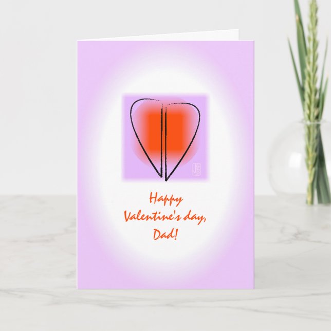 Carte MOD Heart Love To Dad Valentine Card (Devant)