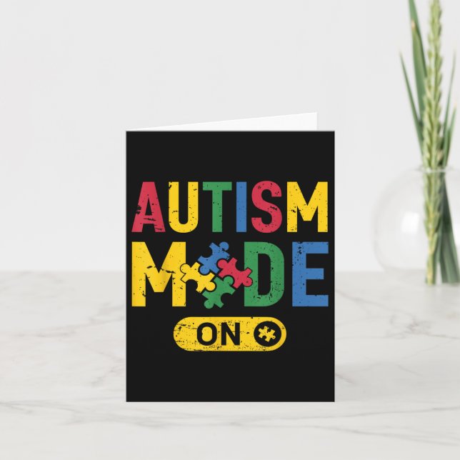 Carte Mode Autisme Autiste De Sensibilisation sur l'auti (Devant)