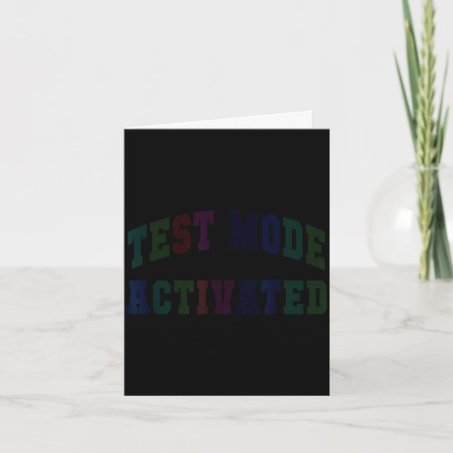 Carte Mode de test d'humour activé enseignant jour de te (Devant)
