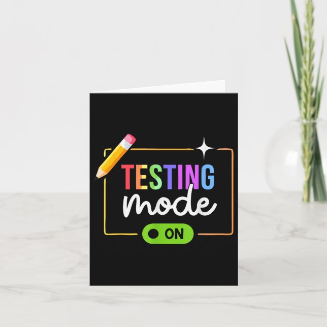 Carte Mode De Test Drôle Le Jour De Test Motivationnel P (Devant)