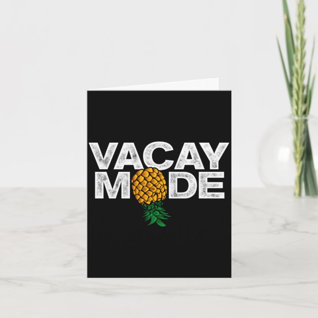 Carte Mode de vacances homme, danseur de pineapple, été, (Devant)
