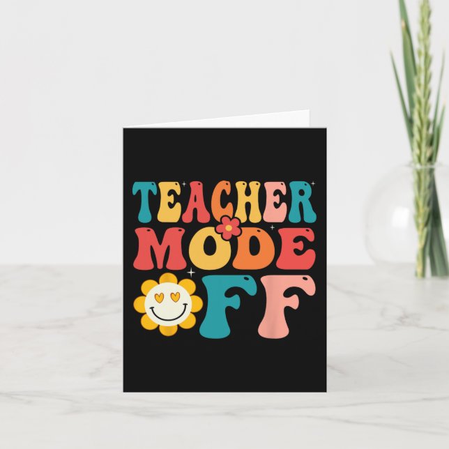 Carte Mode Enseignant Dernier Jour De L'école Vacances D (Devant)