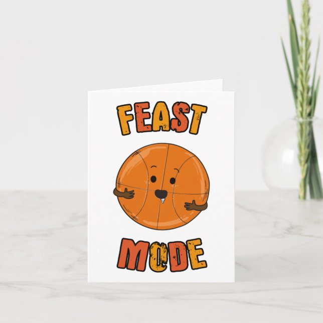 Carte Mode Fête de basket de Thanksgiving (Devant)