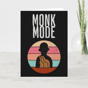 Carte Mode Moine, Zen et Yoga, Méditation, bouddhiste, R