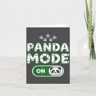 Carte Mode Panda Activé Drôle D'Amour D'Ours Propriétair