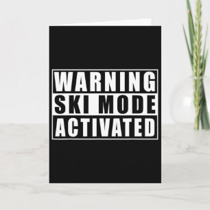 Carte Mode Ski Avertissement Activé