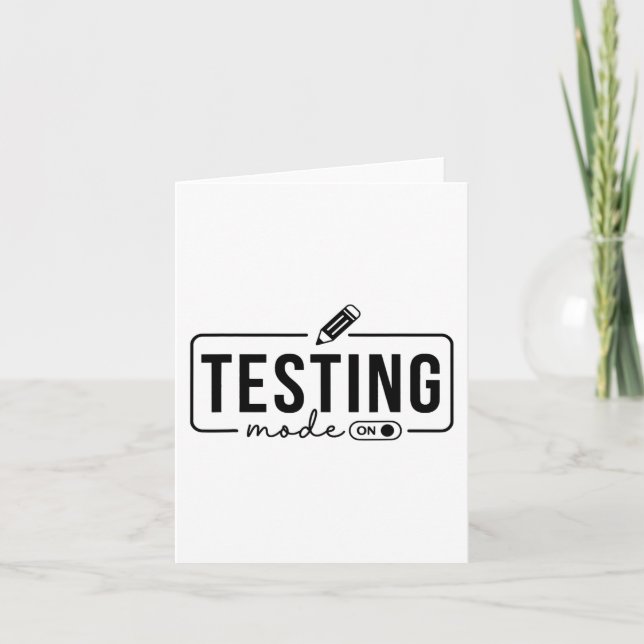 Carte Mode Test De Chemise D'Enseignant De Jour Sur Les  (Devant)