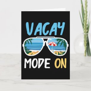 Carte Mode Vacances Drôle Mignon Activé Vacances D'été E