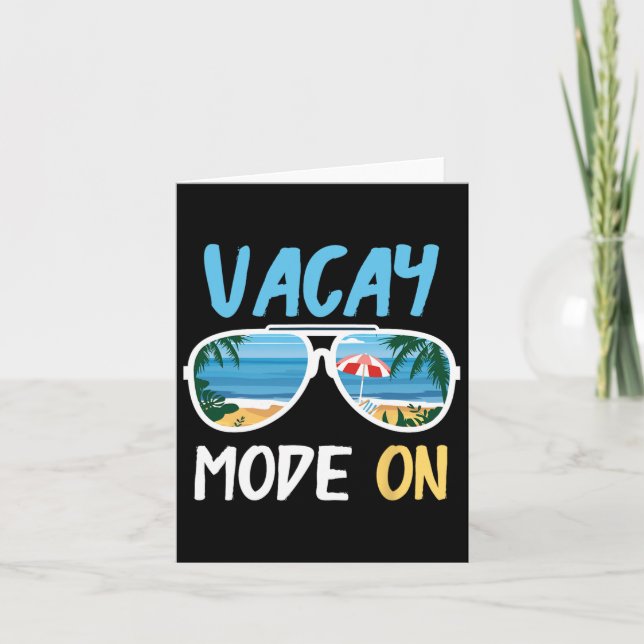 Carte Mode Vacances Drôle Mignon Activé Vacances D'été E (Devant)