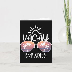 Carte Mode vacances un séjour mignon au coucher du solei